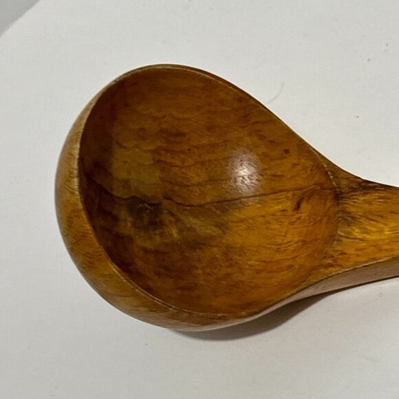 Vintage Handcrafted Wooden Serving Set Bowls Trays Dipper Dark Brown 5 Piece - Picture 12 of 16